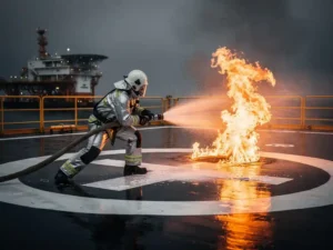 ¿En qué consiste el curso «Equipo de extinción de incendios en helipuertos» de OPITO?