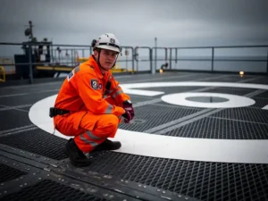 Why is OPITO certification required for helideck personnel?