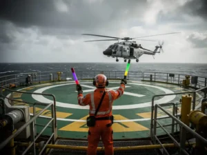 Wat zijn de taken van het helideck-personeel tijdens helikopteroperaties?