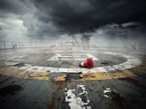 What are the consequences of a failed helideck safety inspection?
