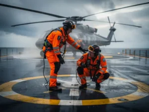Hoe verloopt de opleiding voor het werken op een helikopterplatform?